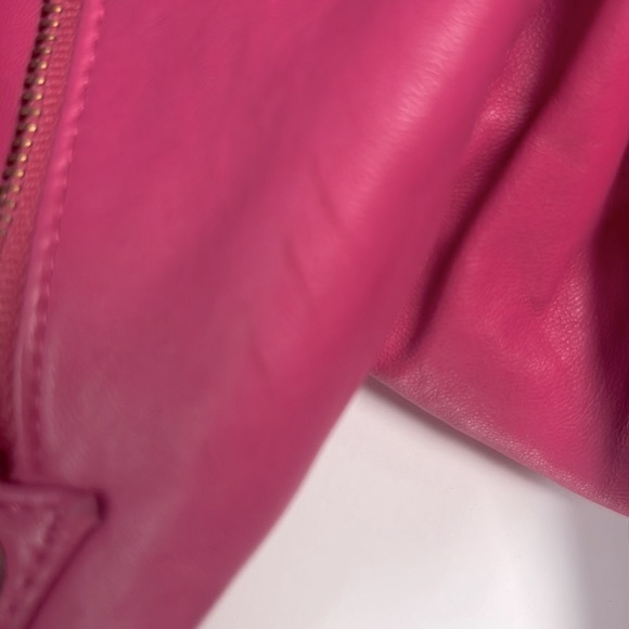 North Beach Leather Vintage cropped pink leather bolero jacket - Picture 5 of 12